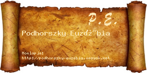 Podhorszky Euzébia névjegykártya